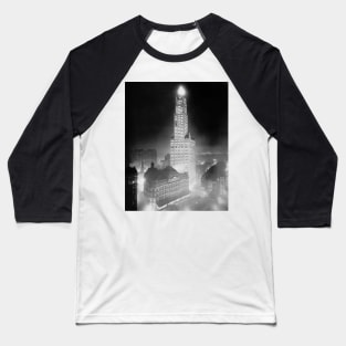 Woolworth Building at Night, 1920. Vintage Photo Baseball T-Shirt